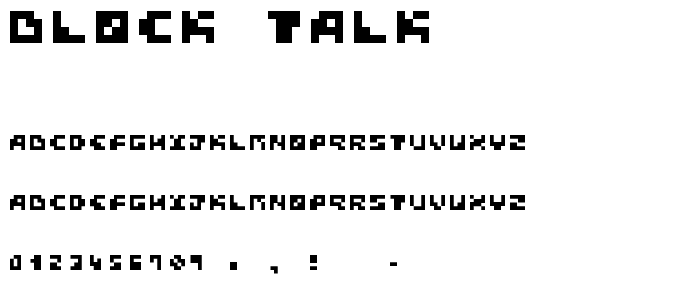 Block Talk font